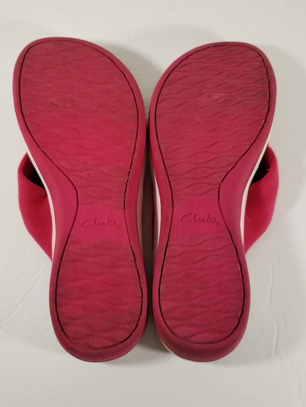 Clarks Cloudsteppers Arla Glison Sandals Women's 8M Pink Cushion Thong - Picture 6 of 6